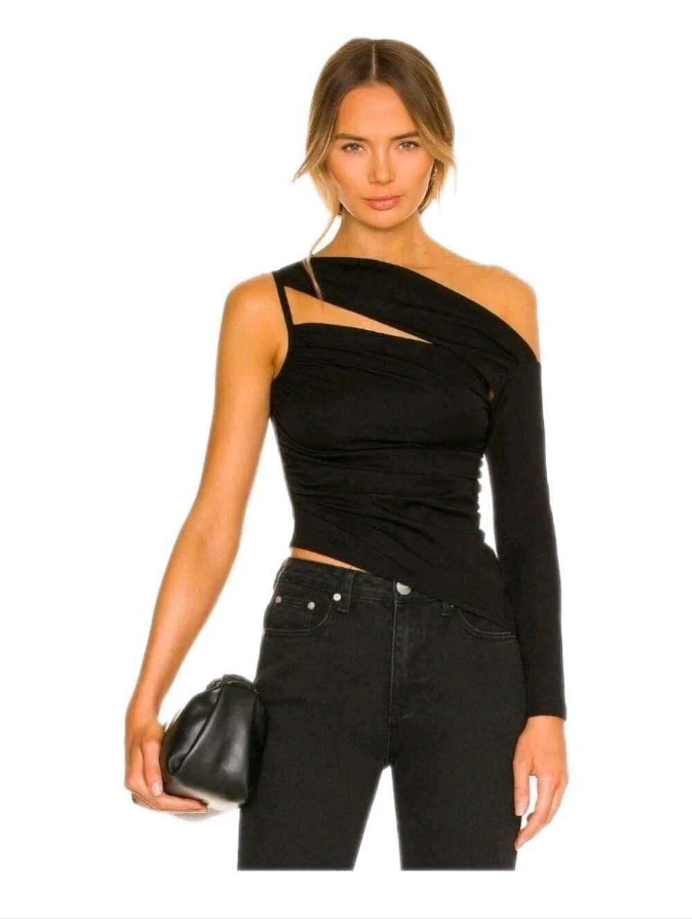 Superdown Pixie Asymmetrical‎ Black Top Size Small